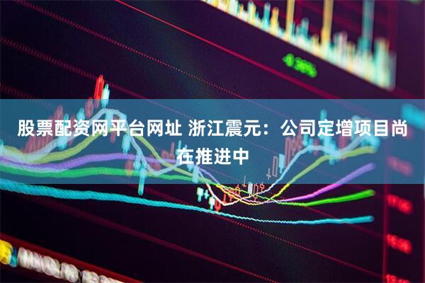 股票配资网平台网址 浙江震元：公司定增项目尚在推进中